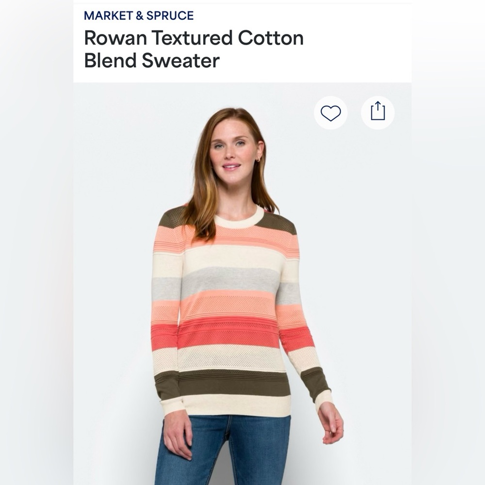 Market & Spruce Striped Multicolor Sweater